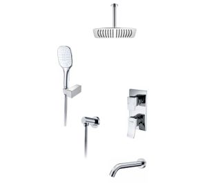 Wasserkraft А171668 Встраиваемый комплект для ванны с верхней душевой насадкой, лейкой и изливом